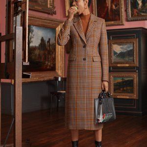 NWOT & Other Stories Plaid Hourglass Coat